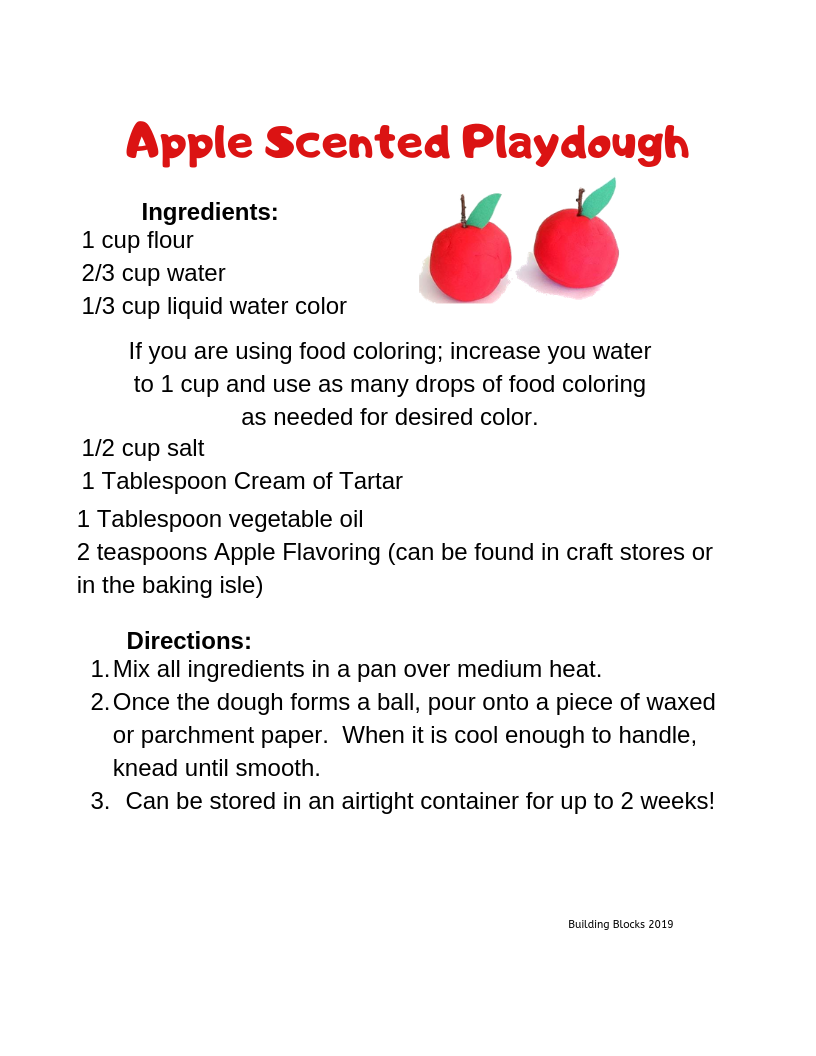 Apple Scented Playdough